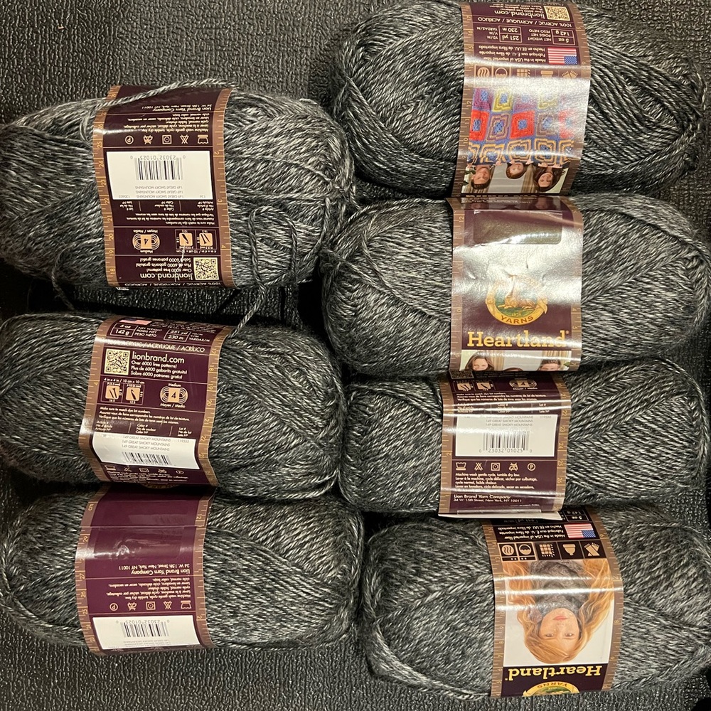 Lot of 7 Lion Brand Heartland yarn. NWT.